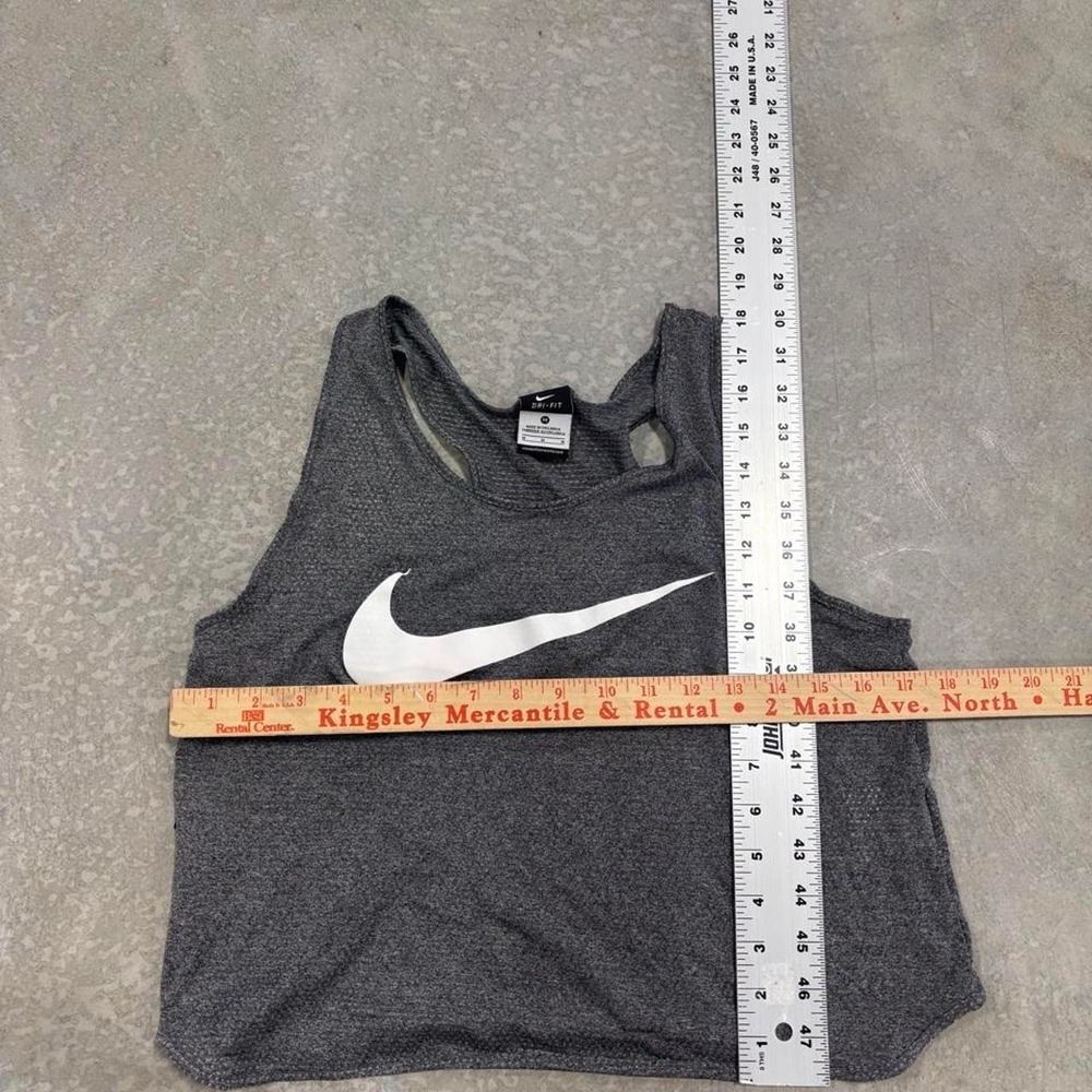 Nike Dri-FIT Gray Tank Top with White Swoosh Women's Size M - Picture 4 of 4